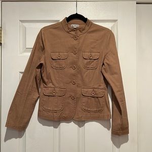 Ambition Tan Button down Jacket with multiple Pockets Sz M